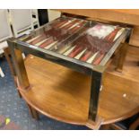 CHROME & GLASS BACKGAMMON TABLE