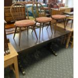 TABLE & 6 ERCOL CHAIRS