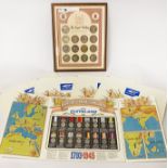 FRAMED ROYAL WEDDING COIN COLLECTION - 14 COINS INCL. & 5 SETS OF HISTORIC CAMPAIGN MEDALS -1793-