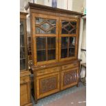 GLASS FRONTED BOOKCASE CABINET