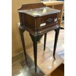 MAHOGANY SIDE TABLE WITH DRAWER