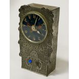 LIBERTY TUDRIC PEWTER ART NOUVEAU CLOCK - 14CMS X 8CMS APPROX