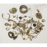 QTY OF SILVER INCL. EARRINGS, BANGLE ETC