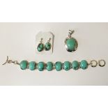 STERLING SILVER TURQUOISE JEWELLERY