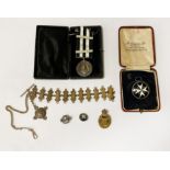 EARLY SILVER ST JOHNS ORDER MEDAL WITH OTHER RELATED ITEMS