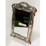 LARGE HM SILVER FRAME DRESSING MIRROR 39CMS X 26CMS APPROX