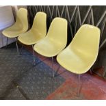 4 EAMES PLASTIC CHAIRS A/F