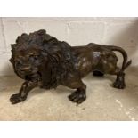 SIGNED BRONZE LION 15CMS (H) APPROX