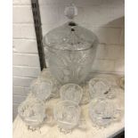 BEYER CRYSTAL PUNCH BOWL - 33CMS (H) APPROX