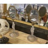 PAIR OF MIRRORS WITH SCONCES 51CMS (H) APPROX