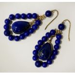 9CT TESTED LAPIS LAZULI EARRINGS