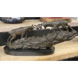 BRONZE FIGHTING STAGS 23CMS (H) APPROX
