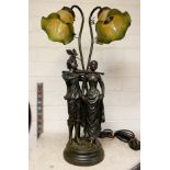 ART NOUVEAU STYLE FIGURE LAMP 60CMS (H) APPROX