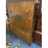 JAPANESE CABINET - TWO DRAWER - 5FT SQUARE