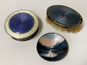 3 SILVER & ENAMELLED ITEMS