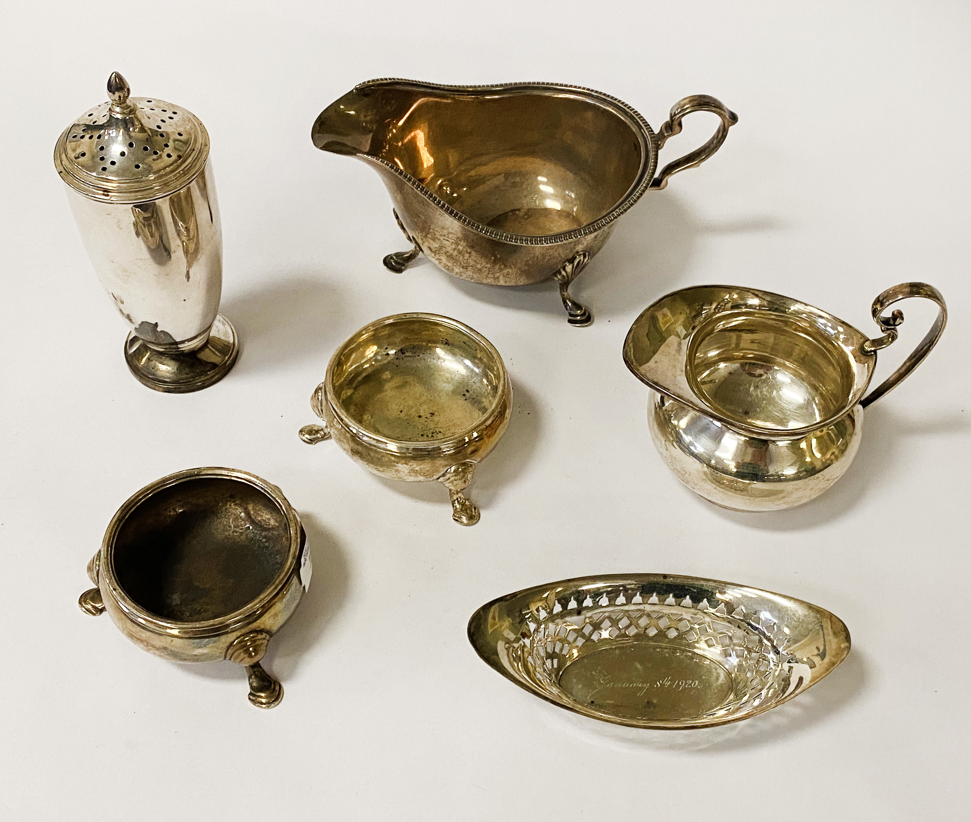 SELECTION OF VARIOUS SILVER ITEMS 500 GRAMS APPROX