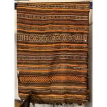 HAND KNOTTED RUG (TERRACOTTA GROUND) (MIDDLE EAST) 350CM X 120CMS