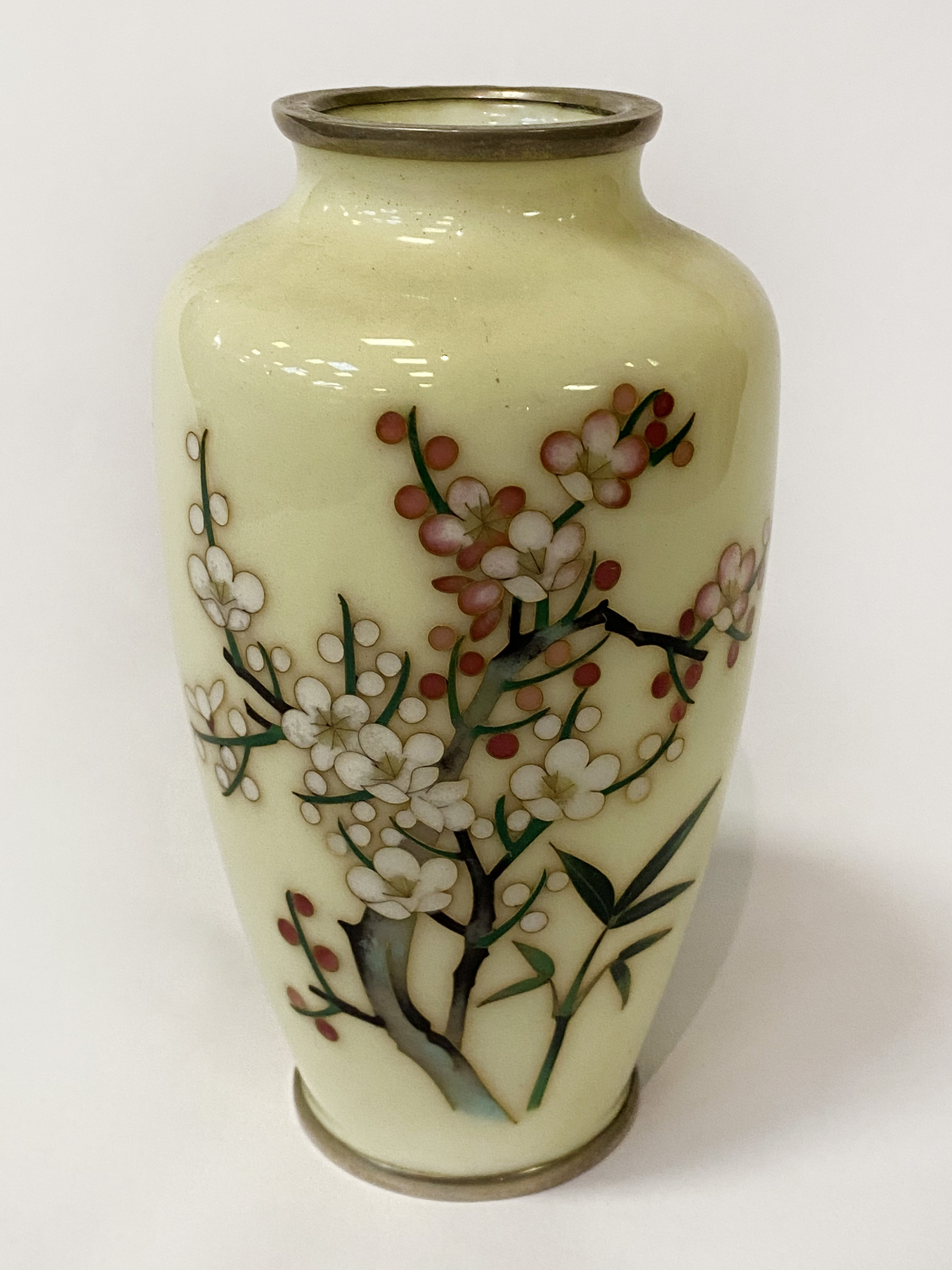 JAPANESE CLOISONNE VASE - 15CMS (H) APPROX