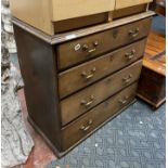 4 DRAWER OAK CHEST - A/F