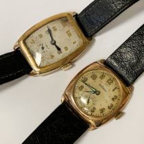 2 GOLD WRISTWATCHES, INCLUDING ROTARY