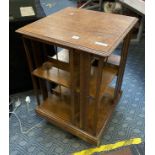 OAK REVOLVING BOOKCASE