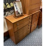 STAG 5 DRAWER CHEST & 2 STAG BEDSIDE DRAWERS