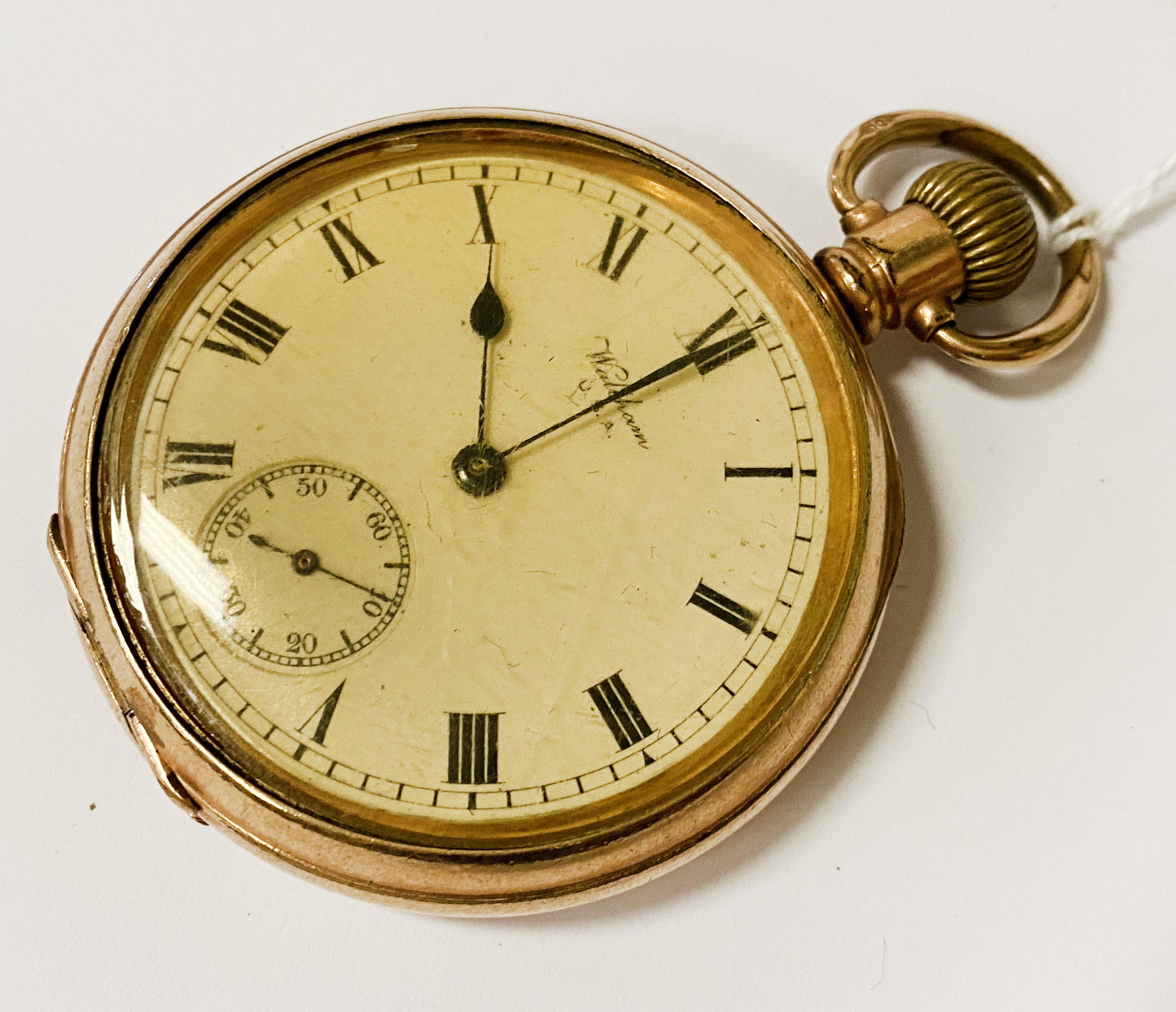GOLD PLATED WALTHAM POCKET WATCH