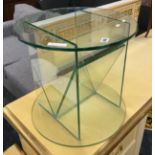 ALL GLASS ROUND OCCASIONAL TABLE