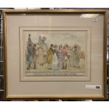 HENRY MATTHEW BROCK 1875-1960 PEN & WATERCOLOUR ''AT ASCOT WHEN GEORGE 1V WAS KING'' 22CMS (H) X