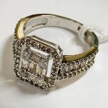 14CT GOLD DIAMOND RING - SIZE N 4.4 GRAMS APPROX