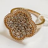 14CT GOLD DIAMOND RING - SIZE M 6.3 GRAMS APPROX