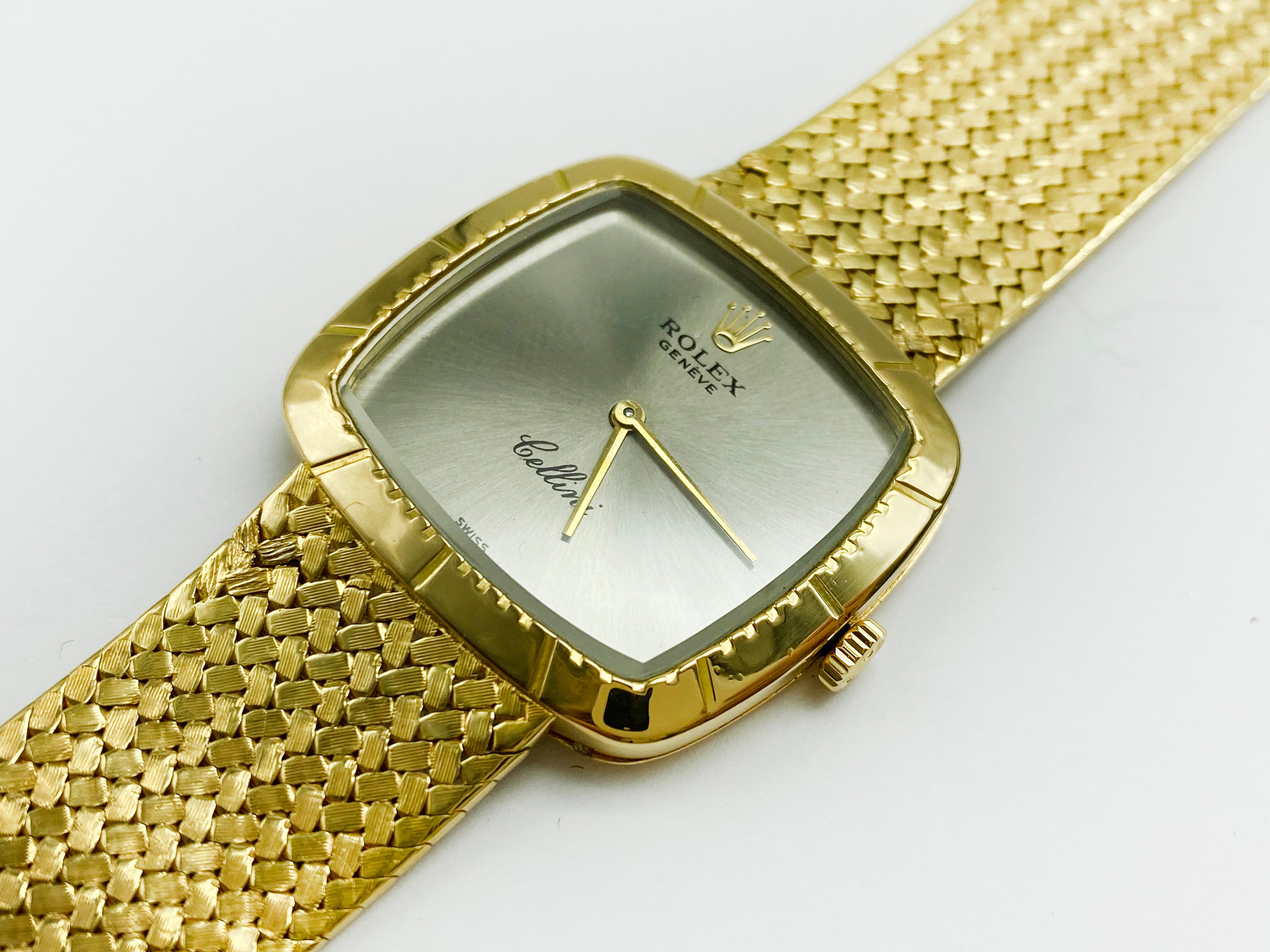 18 CARAT GOLD GENTS ROLEX CELLINI WATCH EXCELLENT CONDITION WORKING ORDER
