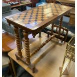 BOBBIN TWIST MARQUETRY GAMES TABLE