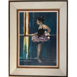 Donald Hamilton Fraser (1929-2009). British. Oil on canvas. “A Ballet Dancer”. Signed incised in wet