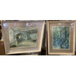 SIGNED ARTIST PROOF VICTORIAN DIVERSION BY RUSSELL FLINT WITH PROVENANCE AND ''ROCOCO APHRODITE BY