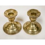 PAIR OF SILVER CANDLESTICKS9CMS (H) APPROX