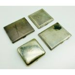 SELECTION OF HALLMARKED SILVER CIGARETTES CASES