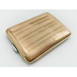 HALLMARKED SILVER AND ROSE GOLD CIGARETTES CASE BIRMINGHAM 1928
