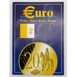 EURO TRIAL SPECIMEN COIN SET 2002 2007 - VATICAN