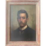 William Fitz (19th Century). British. Oil on panel. “Portrait Of A Distinguished Gentleman”. Signed