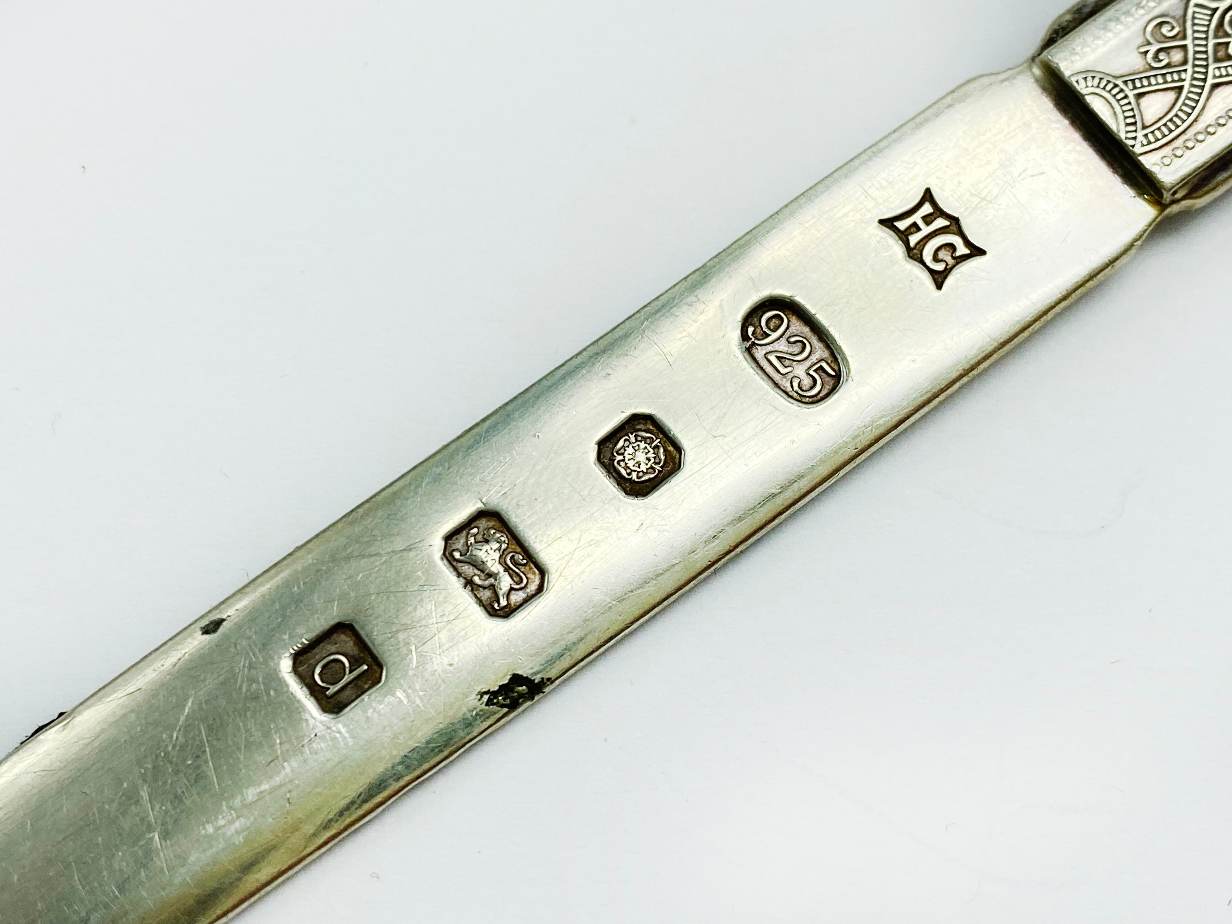 HALLMARKED SILVER LETTER OPENER WITH CELTIC PATTERNED HANDLE - Image 3 of 4