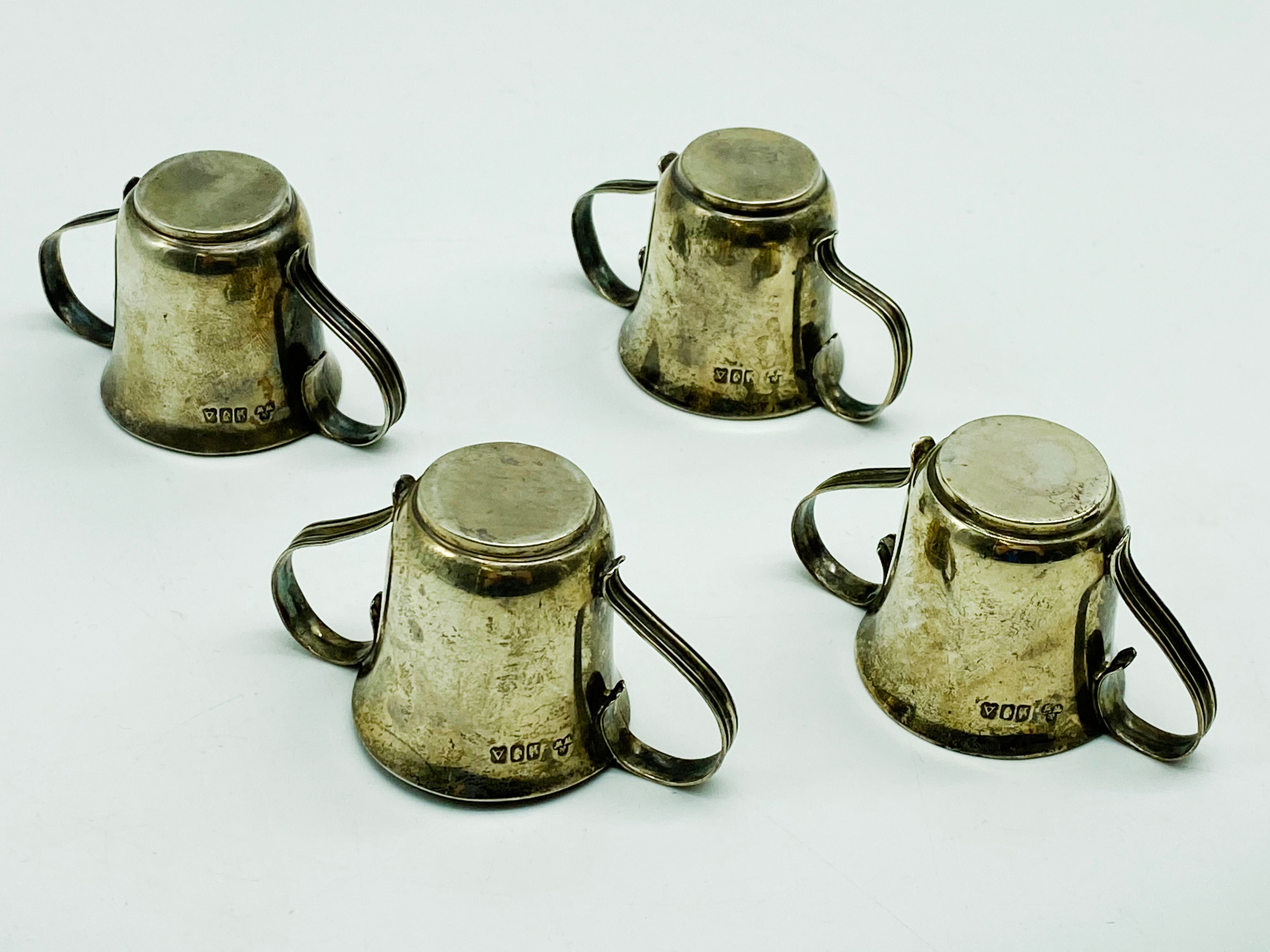 SET OF FOUR HALLMARKED IRISH SILVER MINIATURE CUPS - Image 2 of 6