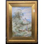 HENRY JOHN SYLVESTER STANNARD SIGNED WATERCOLOUR