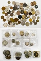 SELECTION OF VARIOUS EARLY COINS INCLUDING SILVER
