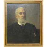 OIL ON CANVAS BY WILLIAM SAMUEL HENRY LLEWELLYN PORTRAIT OF A MAN