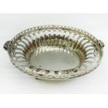 LARGE AND HEAVY HALLMARKED SILVER FRUIT BOWL BY WILLIAM COMYNS LONDON 1908 IN ORIGINAL CONDITION