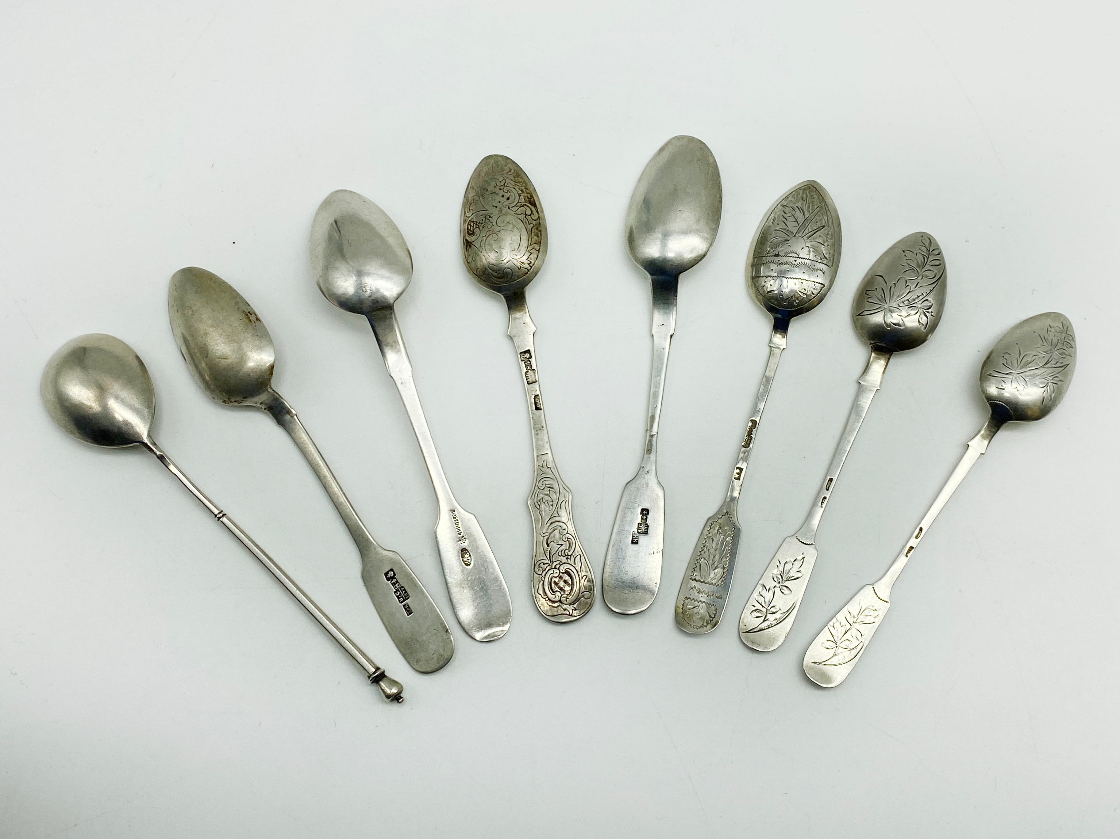 SELECTION OF VARIOUS IMPERIAL RUSSIA SILVER SPOONS - Image 2 of 6