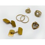 SELECTION OF VARIOUS 9CT GOLD ITEMS (7)