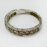 18 CT WHITE GOLD HALF ETERNITY RING