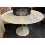 RETRO WHITE PEDESTAL TABLE